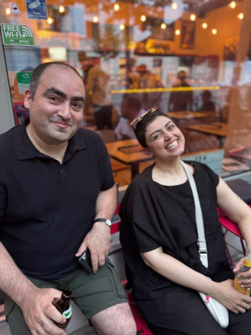 Guests sitting outside the IL KINO bar